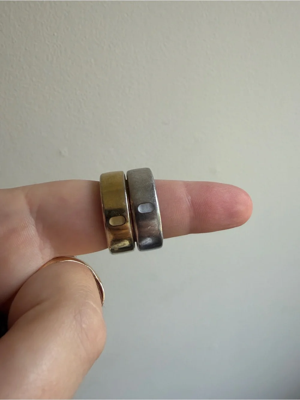 Oura rings size 10 gold and silver bundle